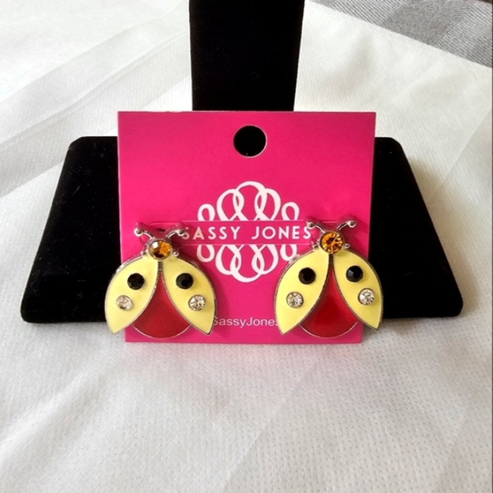 Sassy Jones Ladybug Earrings